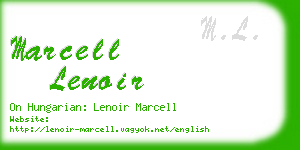 marcell lenoir business card